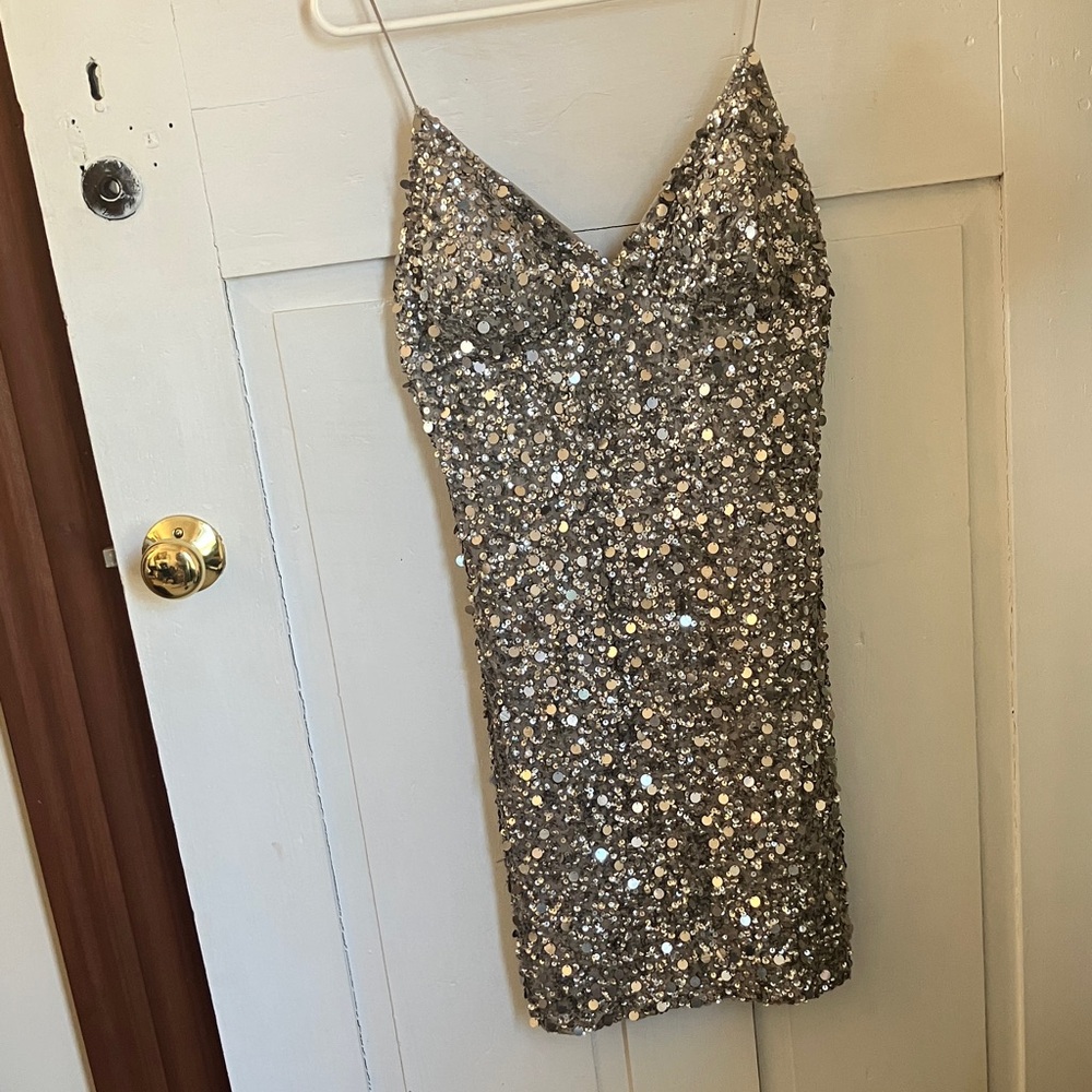 Adrianna Papell Sequin Mini Dress